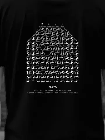 Your Automaton, personalised, printed on the back of a black tee