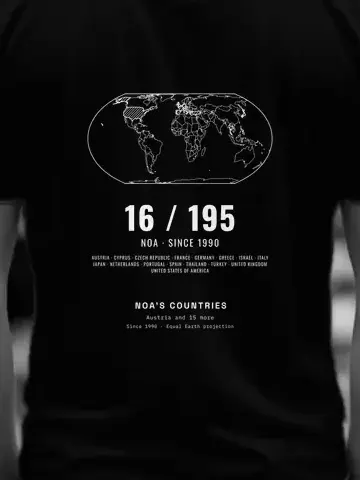 Your Countries, personalised, printed on the back of a black tee
