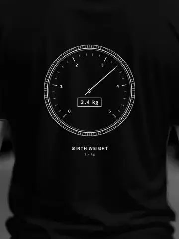 Your Number, personalised, printed on the back of a black tee