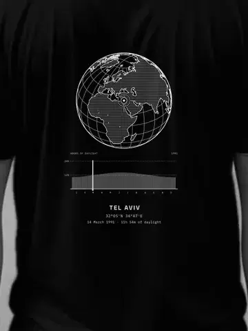 Your Place, personalised, printed on the back of a black tee