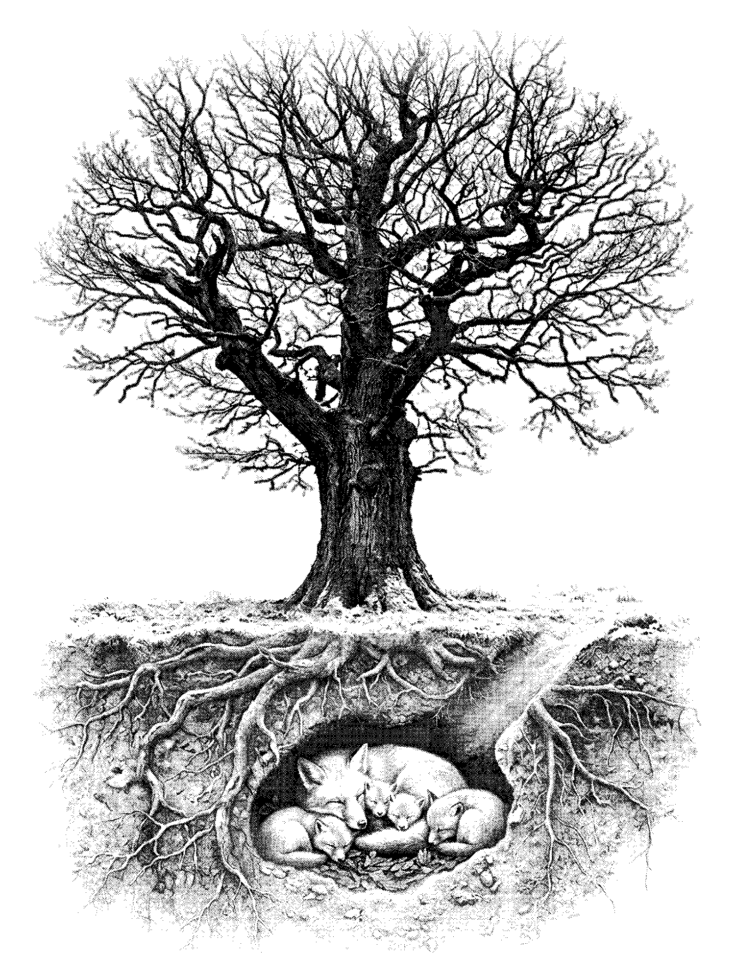 Oak and Fox Earth print