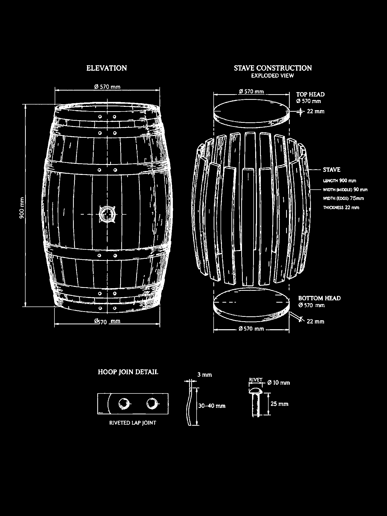 Oak Barrel print