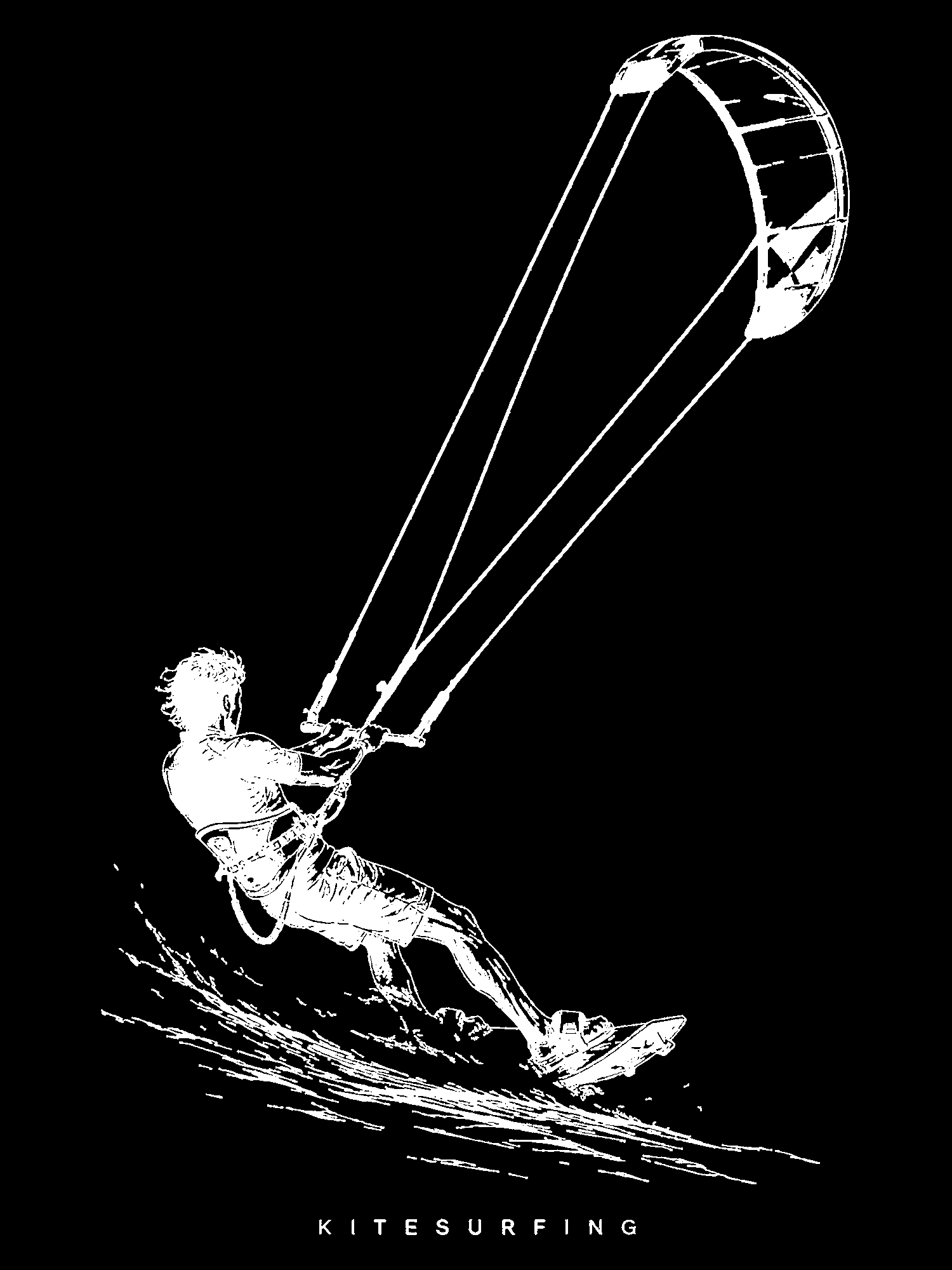 Kitesurfing print