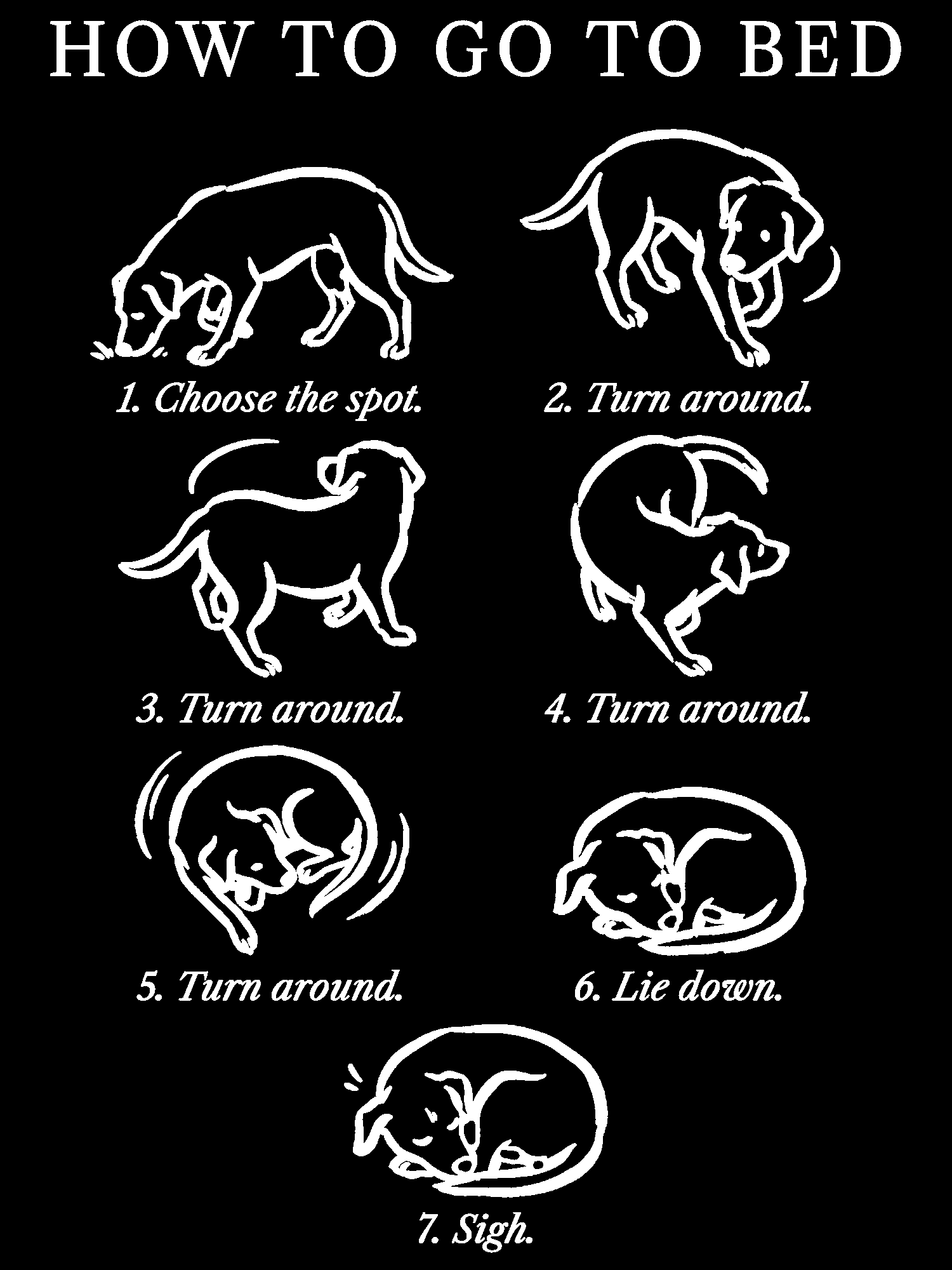 How to Go to Bed print