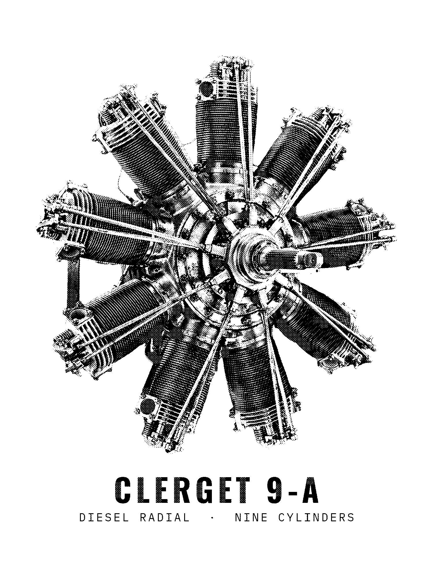 Diesel Radial Engine print