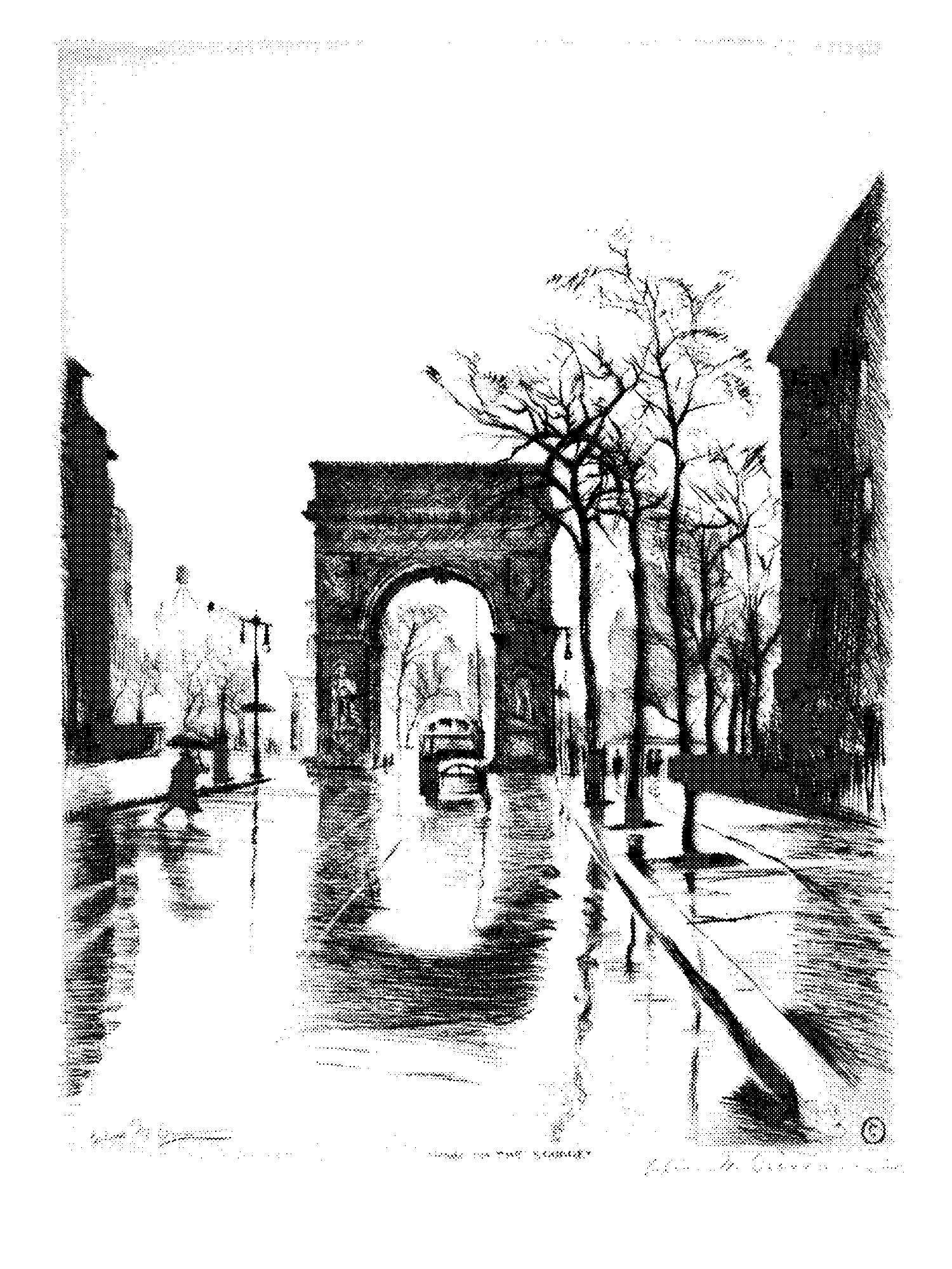 Rain on the Square print