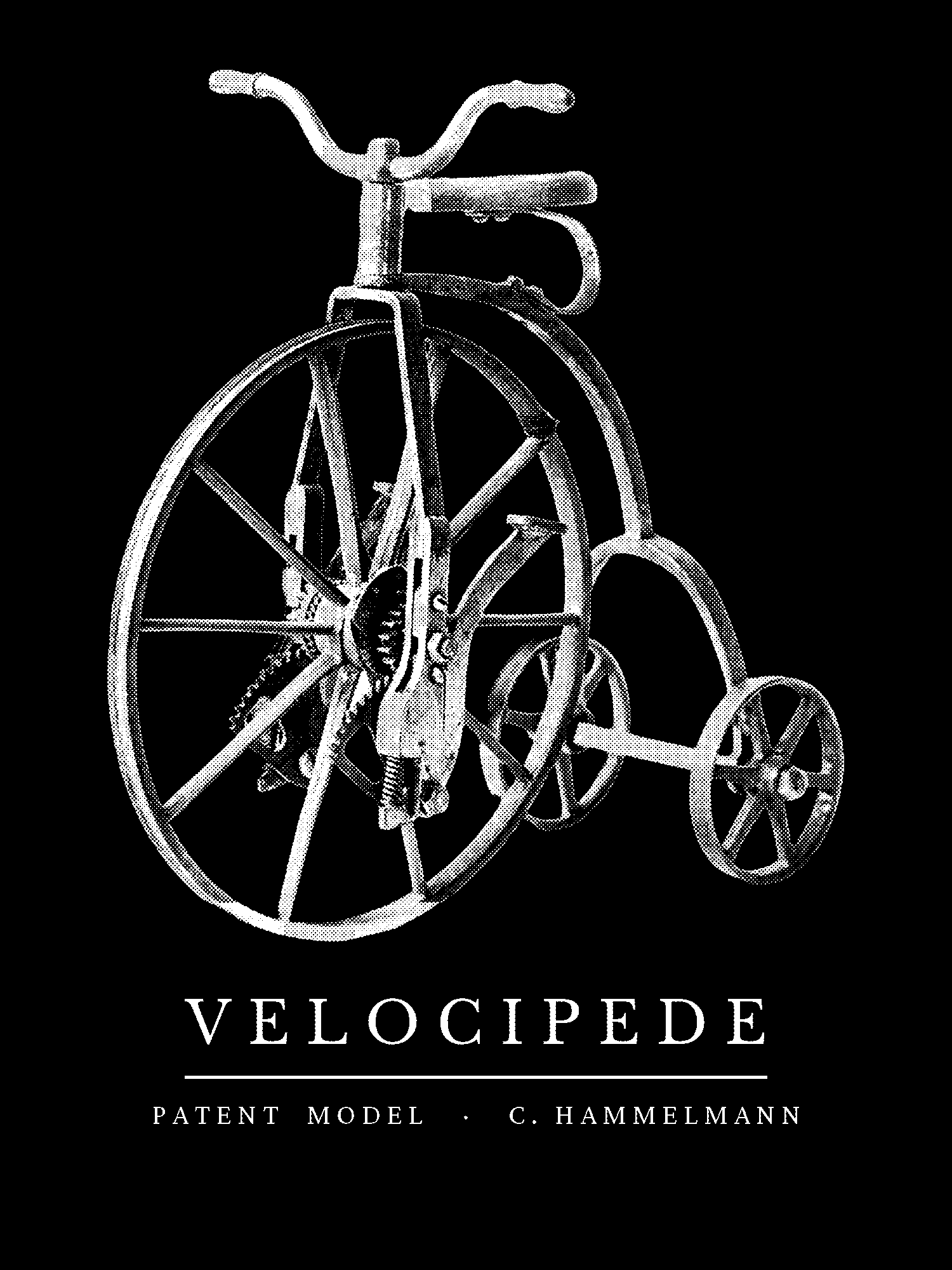 Velocipede Patent Model print