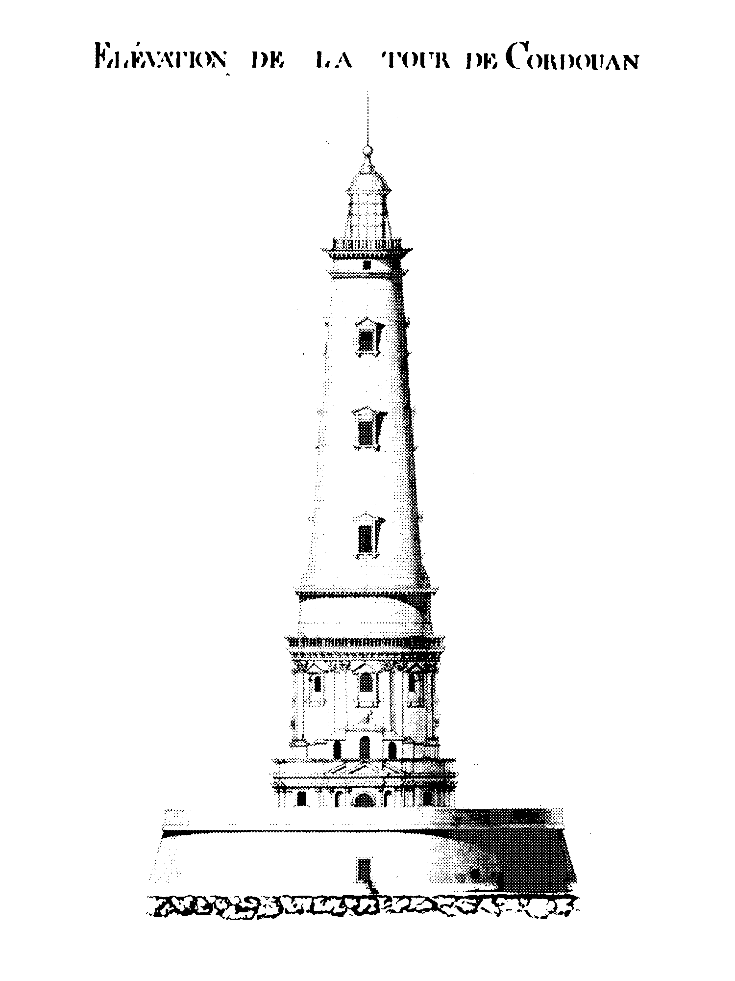 Cordouan Lighthouse Elevation print